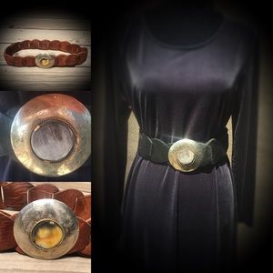 🤘🏼Handmade Bone and Leather Belt BLACK ONLY ❤️